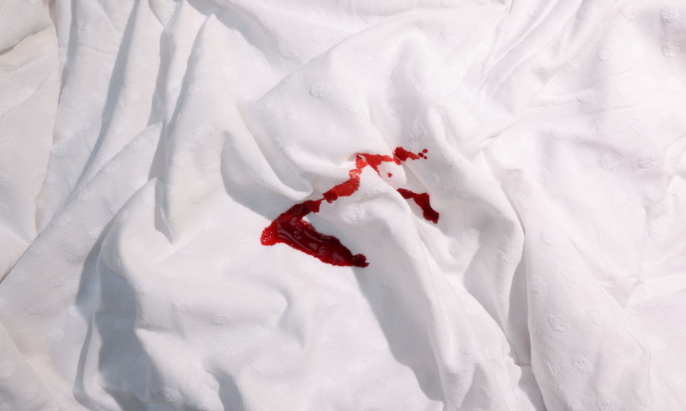 How to get blood stains out of bed sheets