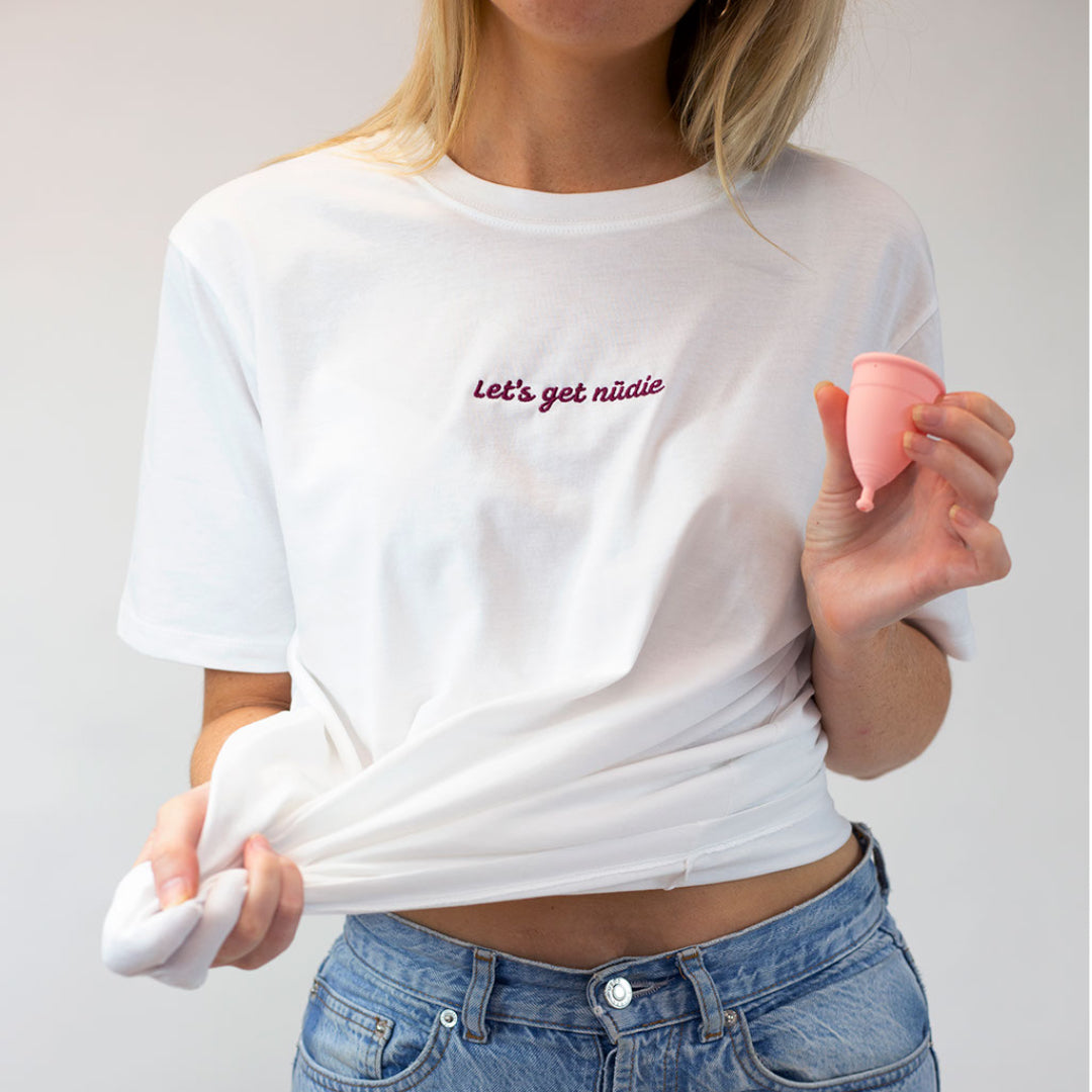 Make Thread Nüdie T-shirt white statement Tee- 100% organic cotton